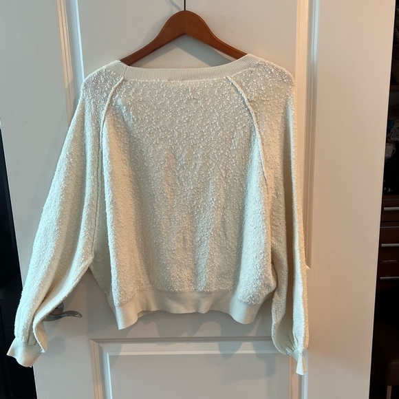 Free People Womens Found My Friend Pullover Sweater Cream - Picture 6 of 16